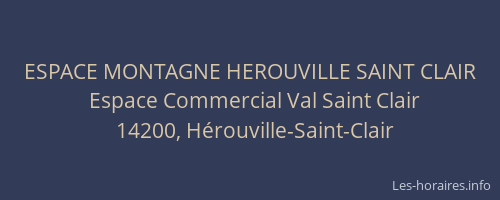 ESPACE MONTAGNE HEROUVILLE SAINT CLAIR