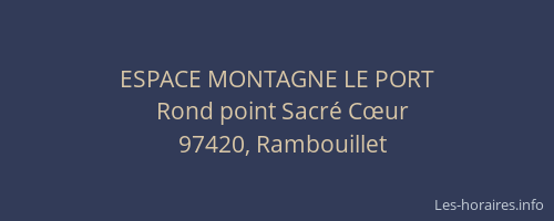 ESPACE MONTAGNE LE PORT