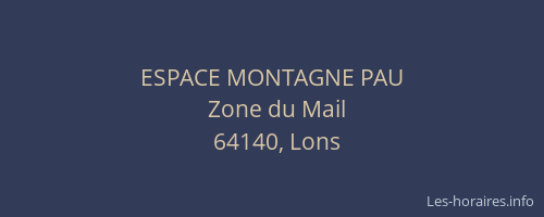 ESPACE MONTAGNE PAU