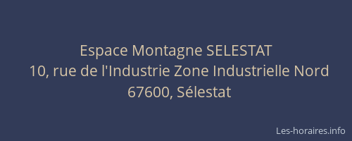 Espace Montagne SELESTAT