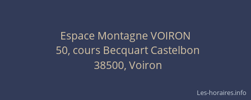 Espace Montagne VOIRON