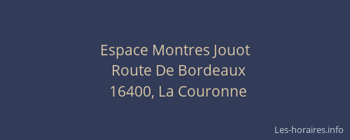 Espace Montres Jouot