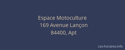 Espace Motoculture