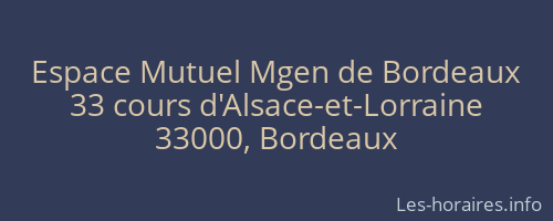 Espace Mutuel Mgen de Bordeaux