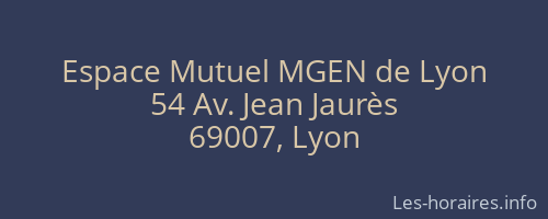 Espace Mutuel MGEN de Lyon