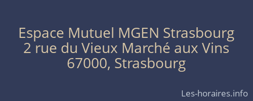 Espace Mutuel MGEN Strasbourg