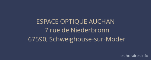 ESPACE OPTIQUE AUCHAN