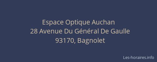 Espace Optique Auchan