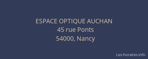ESPACE OPTIQUE AUCHAN
