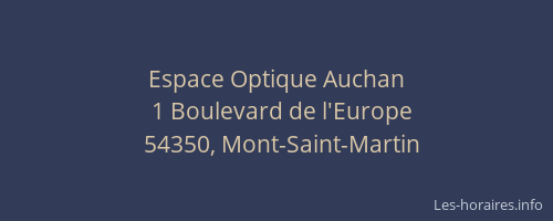 Espace Optique Auchan