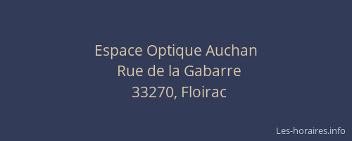 Espace Optique Auchan