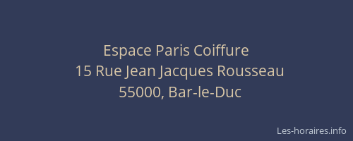 Espace Paris Coiffure