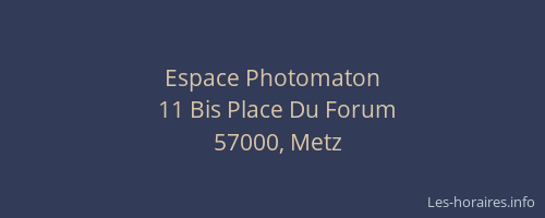Espace Photomaton