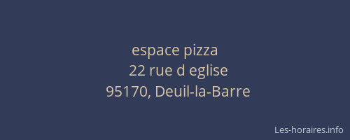 espace pizza