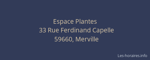 Espace Plantes