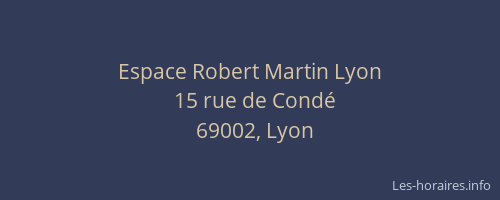 Espace Robert Martin Lyon