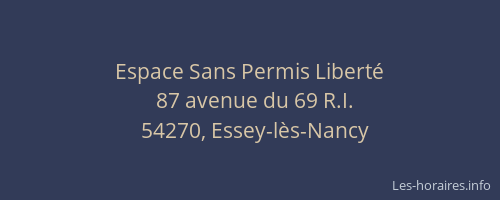 Espace Sans Permis Libert&eacute;
