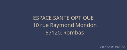ESPACE SANTE OPTIQUE