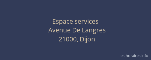 Espace services
