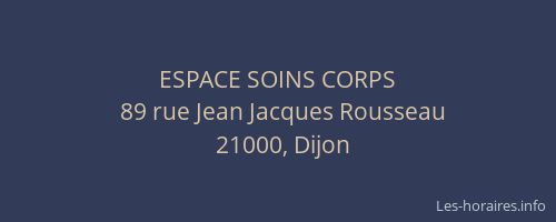 ESPACE SOINS CORPS