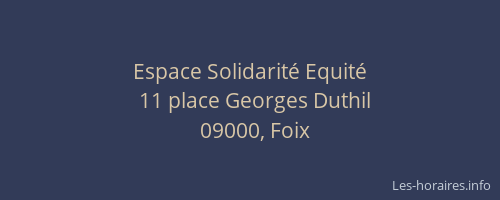 Espace Solidarité Equité