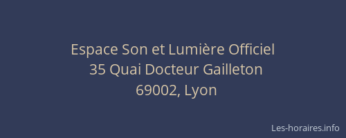 Espace Son et Lumière Officiel