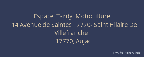 Espace  Tardy  Motoculture