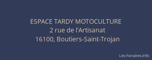 ESPACE TARDY MOTOCULTURE
