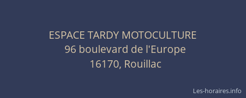 ESPACE TARDY MOTOCULTURE