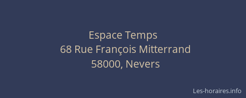 Espace Temps