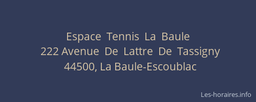 Espace  Tennis  La  Baule