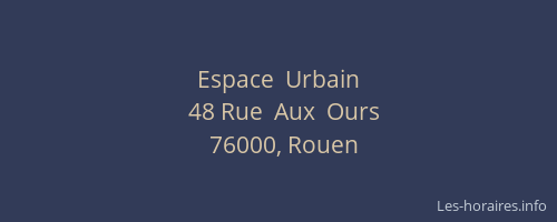 Espace  Urbain