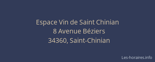 Espace Vin de Saint Chinian