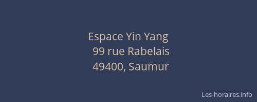 Espace Yin Yang