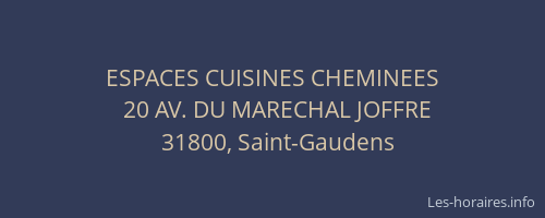 ESPACES CUISINES CHEMINEES