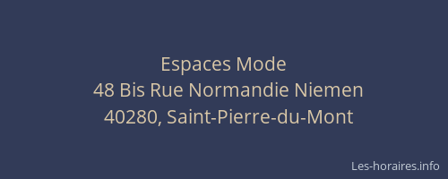 Espaces Mode