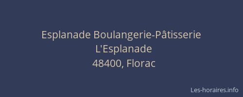 Esplanade Boulangerie-Pâtisserie
