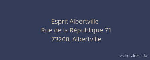Esprit Albertville