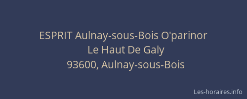 ESPRIT Aulnay-sous-Bois O'parinor