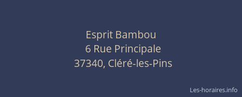 Esprit Bambou