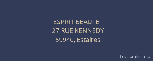 ESPRIT BEAUTE