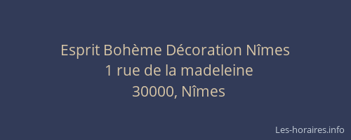 Esprit Bohème Décoration Nîmes