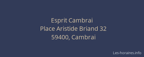 Esprit Cambrai