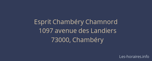 Esprit Chambéry Chamnord