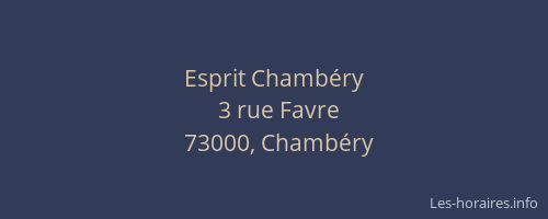 Esprit Chambéry