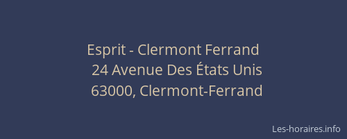 Esprit - Clermont Ferrand