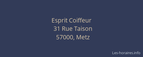 Esprit Coiffeur
