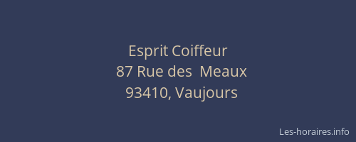 Esprit Coiffeur