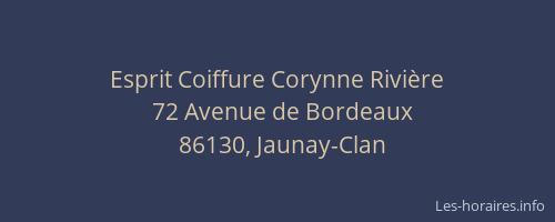 Esprit Coiffure Corynne Rivière