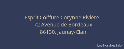 Esprit Coiffure Corynne Rivi&egrave;re